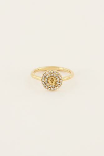 Bague à initiale avec strass | - My jewellery - Modalova