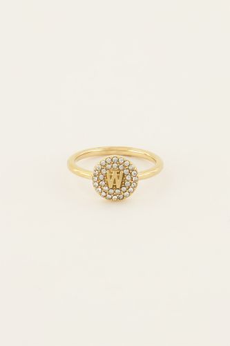 Bague à initiale avec strass | - My jewellery - Modalova
