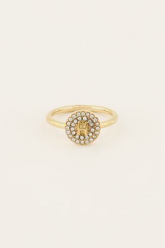 Bague à initiale avec strass | - My jewellery - Modalova