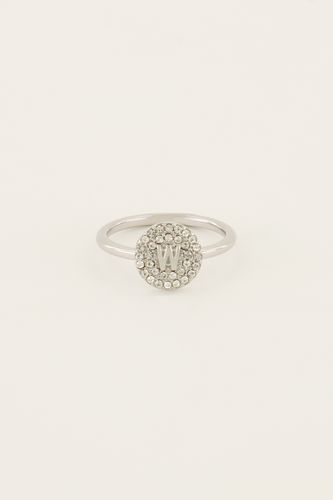 Bague à initiale avec strass | - My jewellery - Modalova