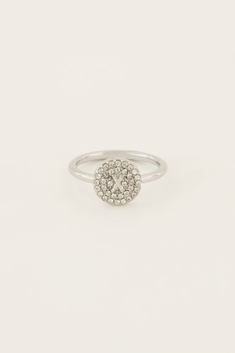 Bague à initiale avec strass | - My jewellery - Modalova