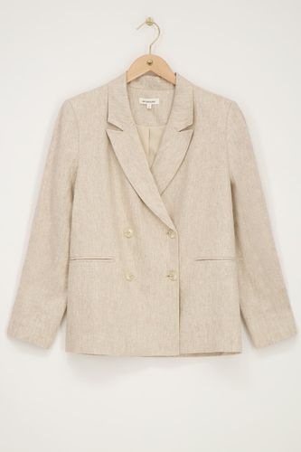 Blazer en lin à double boutonnage | - My jewellery - Modalova