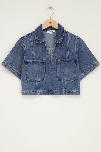 Top en denim avec col en V | - My jewellery - Modalova