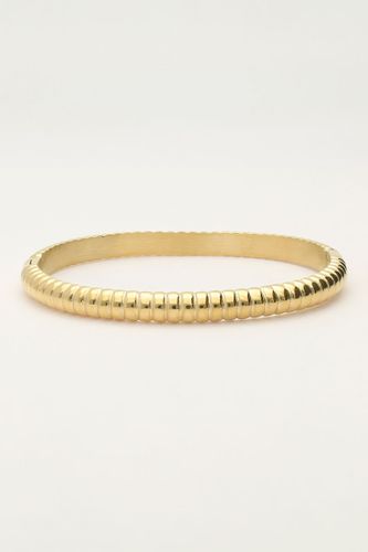Bracelet jonc Bold rectangulaire avec stries | - My jewellery - Modalova