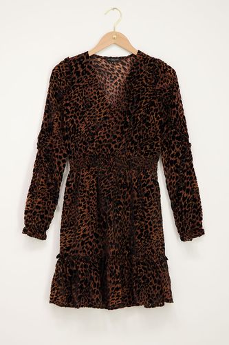 Robe en velours avec imprimé léopard | - My jewellery - Modalova