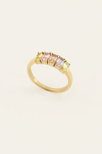 Bague tendance cocktail avec pierres multicolores | - My jewellery - Modalova