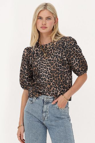 Blouse imprimé léopard foncé avec nœuds dans le dos | - My jewellery - Modalova
