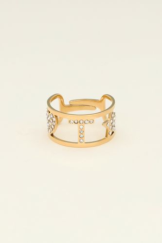 Bague ajustable à initiale | - My jewellery - Modalova