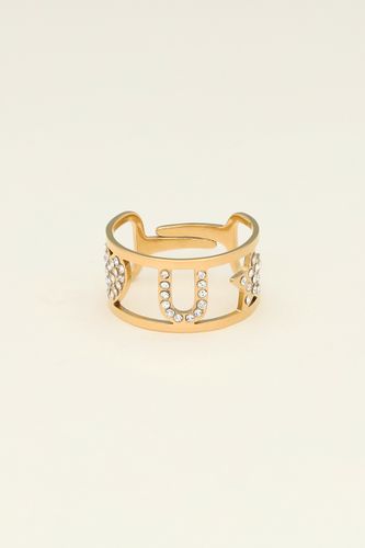 Bague ajustable à initiale | - My jewellery - Modalova