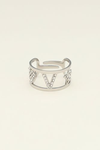 Bague ajustable à initiale | - My jewellery - Modalova