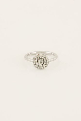 Bague à initiale avec strass | - My jewellery - Modalova