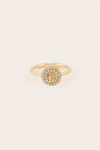 Bague à initiale avec strass | - My jewellery - Modalova