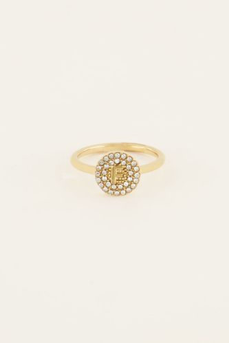 Bague à initiale avec strass | - My jewellery - Modalova