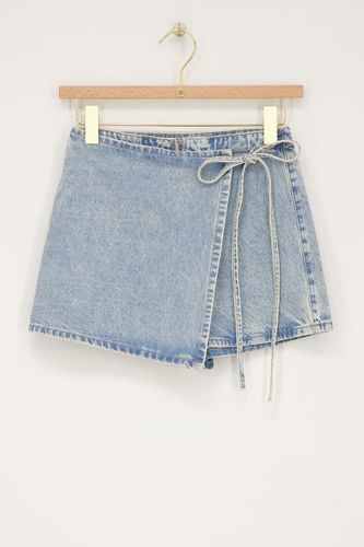 Jupe-short en denim avec nœud | - My jewellery - Modalova