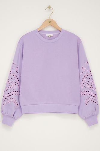 Sweat lilas avec détails brodés | - My jewellery - Modalova