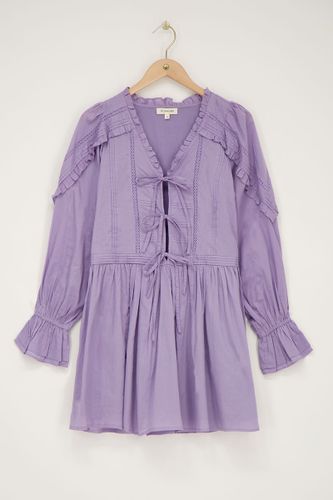 Robe violette avec plis et nœuds | - My jewellery - Modalova