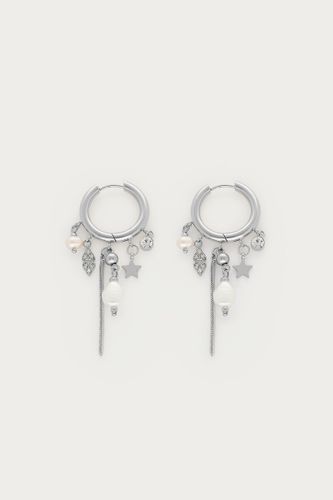 Magical boucles d'oreilles à strass et perles d'eau douce pendantes | - My jewellery - Modalova