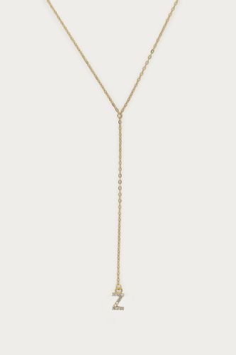 Long collier en Y à initiale avec strass | - My jewellery - Modalova