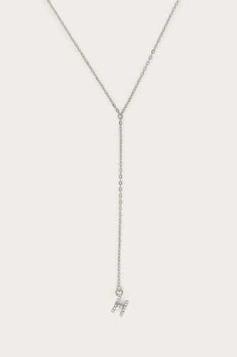 Long collier en Y à initiale avec strass | - My jewellery - Modalova