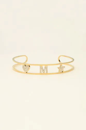 Bracelet jonc ouvert à initiale | - My jewellery - Modalova