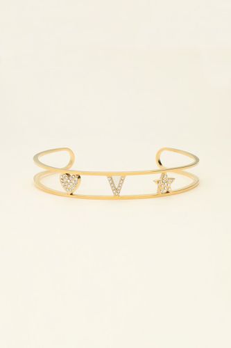 Bracelet jonc ouvert à initiale | - My jewellery - Modalova