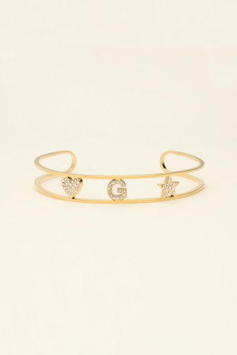 Bracelet jonc ouvert à initiale | - My jewellery - Modalova