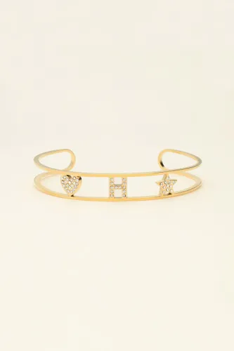 Bracelet jonc ouvert à initiale | - My jewellery - Modalova
