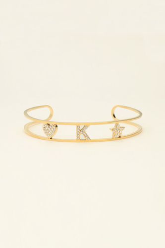 Bracelet jonc ouvert à initiale | - My jewellery - Modalova