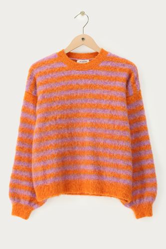 Pull duveteux rayé violet | - My jewellery - Modalova