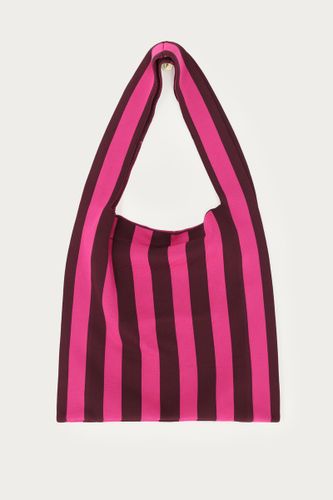 Grand sac cabas bordeaux avec rayures | - My jewellery - Modalova