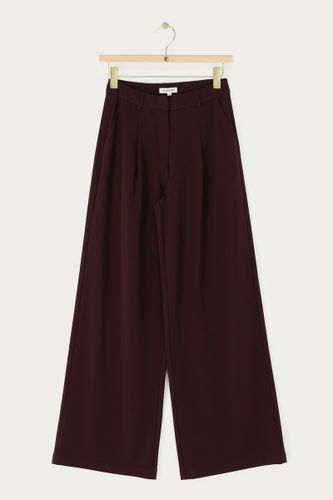 Pantalon large bordeaux plissé | - My jewellery - Modalova