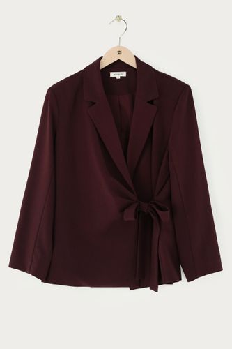 Blazer bordeaux avec rabat et nœud | - My jewellery - Modalova