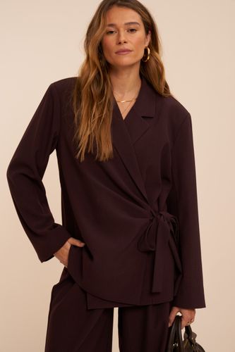 Blazer bordeaux avec rabat et nœud | - My jewellery - Modalova