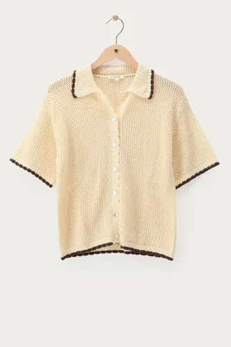 Top en crochet avec détails marron foncé | - My jewellery - Modalova