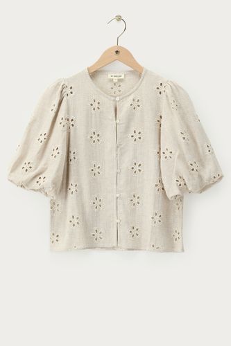 Top à manches courtes bouffantes avec broderies anglaises | - My jewellery - Modalova