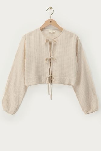 Top en jacquard avec détails en forme de nœud | - My jewellery - Modalova