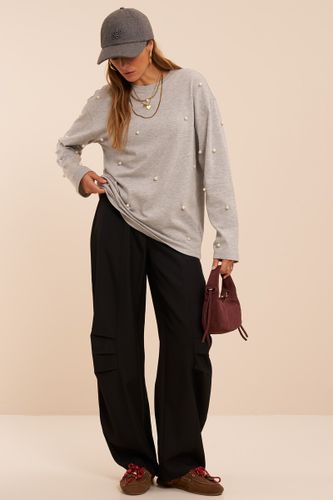 Pantalon barrel avec coutures | - My jewellery - Modalova