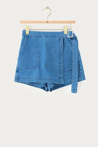 Jupe-short portefeuille en jean | - My jewellery - Modalova
