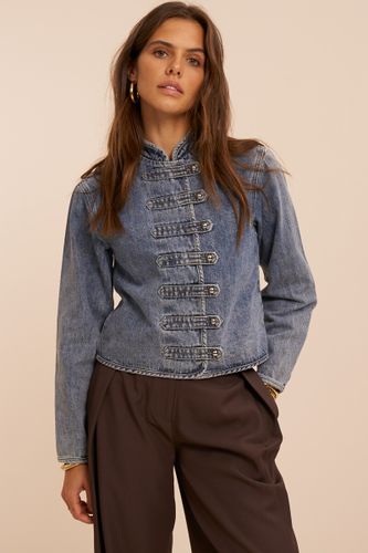 Top en denim à manches longues avec boutons | - My jewellery - Modalova