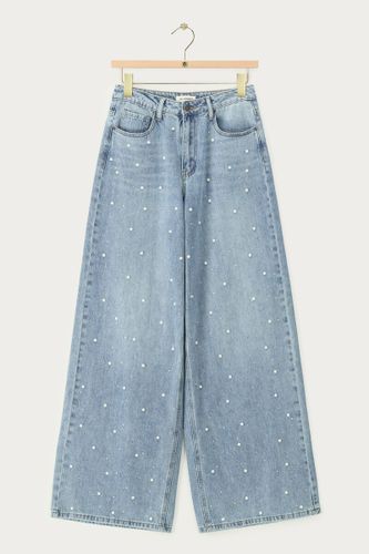 Jean large avec perles fantaisie et strass | - My jewellery - Modalova