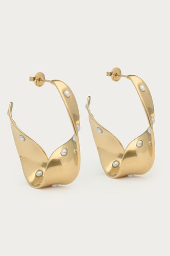 Boucles d'oreilles maxi Bold tourbillon et perles d'eau douce | - My jewellery - Modalova