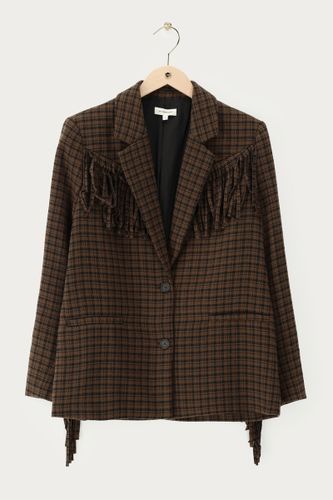 Blazer à carreaux avec franges | - My jewellery - Modalova