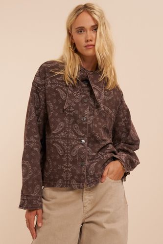 Chemise en denim avec imprimé paisley et écharpe | - My jewellery - Modalova