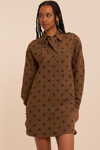 Robe en denim avec écharpe et pois | - My jewellery - Modalova