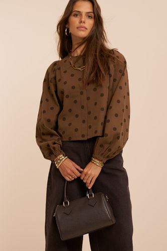 Top en denim à manches longues et pois | - My jewellery - Modalova