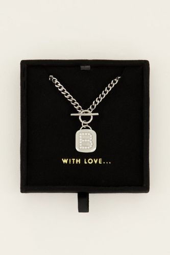 Chaîne à maillons avec initiale en zirconium | - My jewellery - Modalova
