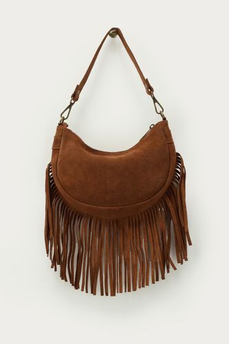Sac en daim cognac à franges | - My jewellery - Modalova