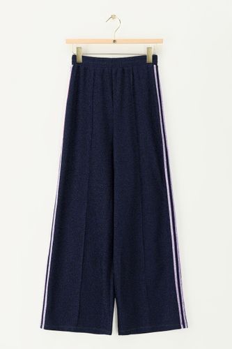 Pantalon large en lurex à bandes latérales | - My jewellery - Modalova