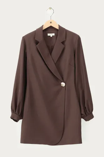Robe blazer foncé à bouton | - My jewellery - Modalova