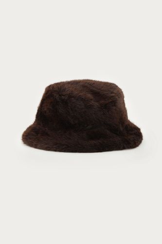 Chapeau seau en fausse fourrure foncé | - My jewellery - Modalova
